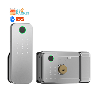 グロマーケット 屋外電子 スマート指紋 パスワード デジタルロック ツヤ ツトロック スマートドアロック
