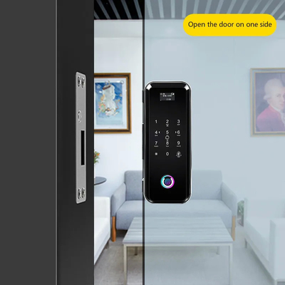 グロマークレット スマート ツヤ Wifi ガラスドアロック 指紋 デジタルキーボード パスワードロック インテリジェント リンク リモート 解錠