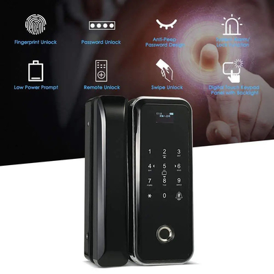 グロマークレット スマート ツヤ Wifi ガラスドアロック 指紋 デジタルキーボード パスワードロック インテリジェント リンク リモート 解錠