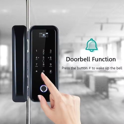 グロマークレット スマート ツヤ Wifi ガラスドアロック 指紋 デジタルキーボード パスワードロック インテリジェント リンク リモート 解錠