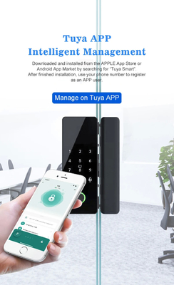 グロマーケット ツヤ スマート ガラス ドア ロック バイオメトリック 指紋 BLE スマート 電子 ロック オフィス用 ガラス ドア