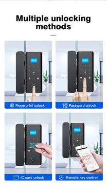 グロマークレット スマートガラスドアロック Wifi リモコン ツヤアプリ オフィスロック カード デジタルバイオメトリック指紋 ドアロック