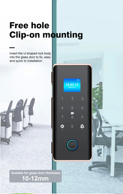 グロマークレット スマートガラスドアロック Wifi リモコン ツヤアプリ オフィスロック カード デジタルバイオメトリック指紋 ドアロック