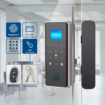 グロマークレット スマートガラスドアロック Wifi リモコン ツヤアプリ オフィスロック カード デジタルバイオメトリック指紋 ドアロック