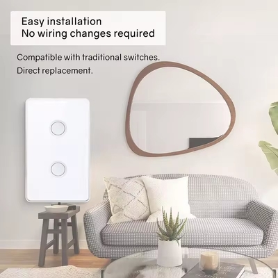 グロマーケット ツイア ジグビー/wifi EU テンパレードガラス 凸ボタン タッチライトスイッチ 1/2/3/4 ギャング Wifi ウォールスイッチ Google アレクサと連携