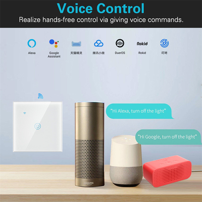 グロマーケット EU 1/2/3/4 ギャング ツヤ スマート スイッチ ライト アレクサ 音声制御 タッチ ガラス 壁 無線 WiFi 電動 スイッチ