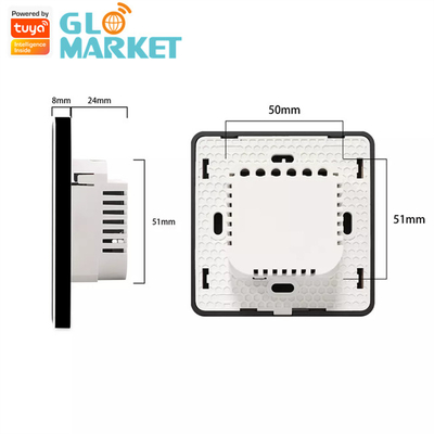 グロマーケット ツヤ スマート ガラス タッチ ボタン Wifi スマート ボイラー スイッチ アレクサ 音声制御 EU 標準 給水器 スイッチ