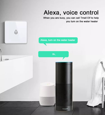グロマーケット ツヤ スマート ガラス タッチ ボタン Wifi スマート ボイラー スイッチ アレクサ 音声制御 EU 標準 給水器 スイッチ