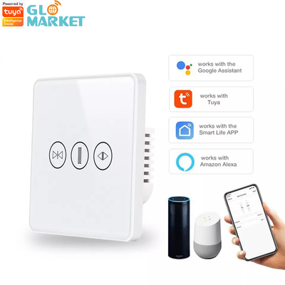 スマートカーテンスイッチ Wi-Fi/ジグビー音声制御 Googleアシスタント スマートEU標準タッチスクリーンスイッチ APP ガレージドアスイッチ