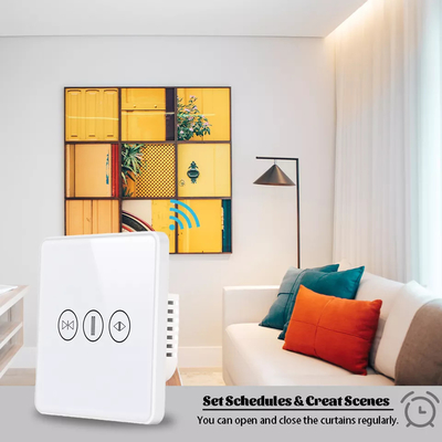 スマートカーテンスイッチ Wi-Fi/ジグビー音声制御 Googleアシスタント スマートEU標準タッチスクリーンスイッチ APP ガレージドアスイッチ