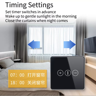 スマートカーテンスイッチ Wi-Fi/ジグビー音声制御 Googleアシスタント スマートEU標準タッチスクリーンスイッチ APP ガレージドアスイッチ