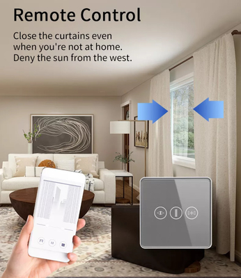 スマートカーテンスイッチ Wi-Fi/ジグビー音声制御 Googleアシスタント スマートEU標準タッチスクリーンスイッチ APP ガレージドアスイッチ