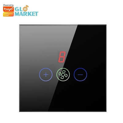グロマークレット ツヤ スマート Wifi 天井扇風機 スイッチ EU 標準 ガラスタッチ 壁アプリ リモコン 電気扇風機 スピード スイッチ