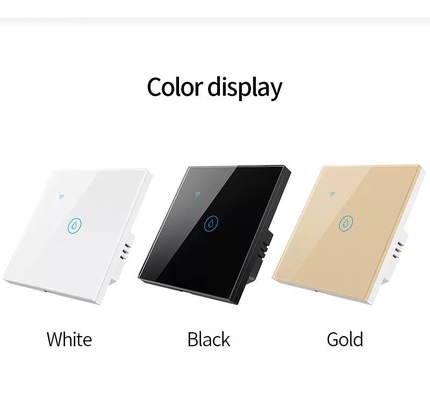 グロマーケット スマートホーム リモート 声制御 タッチパネル ウォーターヒーター スイッチ ツヤ 無線WiFi ボイラー スイッチ
