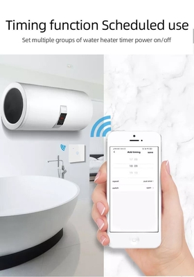 グロマーケット スマートホーム リモート 声制御 タッチパネル ウォーターヒーター スイッチ ツヤ 無線WiFi ボイラー スイッチ