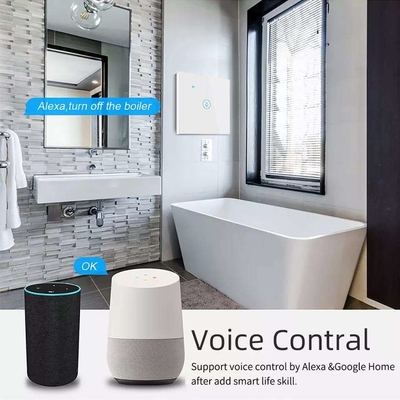 グロマーケット スマートホーム リモート 声制御 タッチパネル ウォーターヒーター スイッチ ツヤ 無線WiFi ボイラー スイッチ