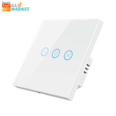グロマーケット ツヤ WiFi スマートタッチスクリーンカーテンスイッチ ローリングシャッター ドアスイッチ 電気カーテンパネル APP リモコン