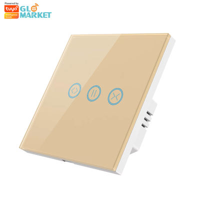 グロマーケット ツヤ WiFi スマートタッチスクリーンカーテンスイッチ ローリングシャッター ドアスイッチ 電気カーテンパネル APP リモコン
