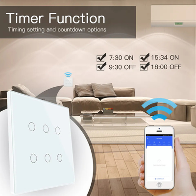 グロマーケット スマートWifi ブラジル 118*124 スイッチ Google アレクサアシスタント Tuya スマートライト スイッチ
