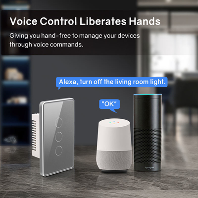 グロマーケット ツヤ スマート スイッチ Wifi US 電動 ウォール スイッチ グーグル ホーム アレクサ ライト ランプ タッチ スイッチ アプリ コントロール