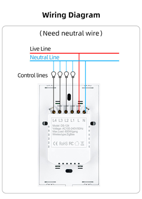 グロマーケット ニューデザイン 製品 ツヤ スマートWifi ウォールスイッチ Us 標準 ガラスタッチパネル ライト スイッチ サポート アプリ リモコン