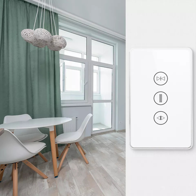 Glomarket私達標準的なTuya Wifiのスマートなカーテン スイッチ接触ボタンの声制御スマートなシャッター スイッチAlexa Googleの家
