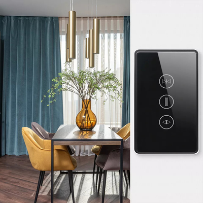 Glomarket私達標準的なTuya Wifiのスマートなカーテン スイッチ接触ボタンの声制御スマートなシャッター スイッチAlexa Googleの家