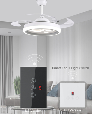 グロマーケット ツヤ Wifi スマートファンスイッチ ツヤ スマートスイッチ 扇風機 スピード ライト オンオフ 音声制御 制御 スイッチ EU / US 標準