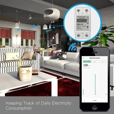 Glomarket Wifi Tuya/Smart Life アプリ リモコン スマート回路保護器 リレー装置 スイッチ ブレーカー エネルギーメーター
