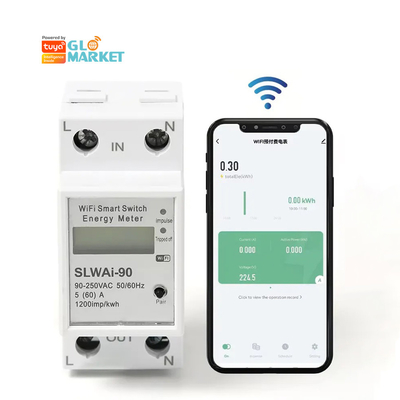 Glomarket Wifi Tuya/Smart Life アプリ リモコン スマート回路保護器 リレー装置 スイッチ ブレーカー エネルギーメーター