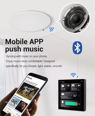 グロマーケット スマートホーム コントロール パネル タッチスクリーン 4インチ 多機能Wi-Fiホームバックグラウンド音楽システム ツヤ ジグビーゲートウェイ