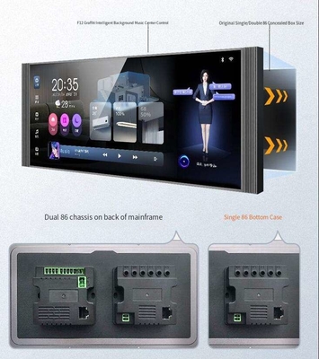 グロマーケート 12インチ 多機能音楽ホスト タッチスクリーン ジグビーゲートウェイ 壁中央制御パネル インテリジェントシーンスイッチ
