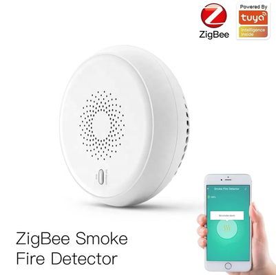 プラスチック カバー スマートな警報はZigbeeの探知器のTuyaのApp制御世帯センサーを煙らす